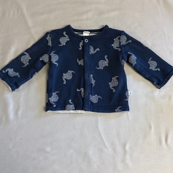 Petit Lem - Navy Blue Kids Sweater with White Patterns - Picture 1 of 3
